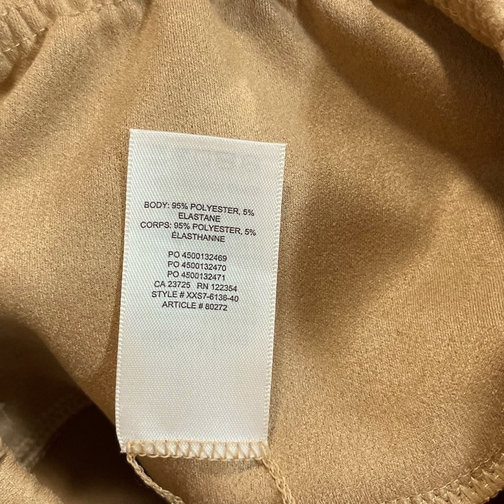 Wilfred Free | Aritzia | Daria Vegan Suede Leggings | Caramel | Sz S - Picture 5 of 9